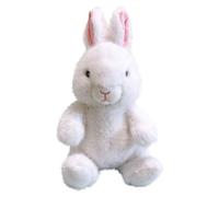 Cute Easter Bunny Plush Toy, 25cm Soft Rabbit Stuffed Animal, Plushies Eco-Friendly Plushies Material, Washable & Safe for Kids, Fluffy Plush Bunny Doll for Birthday & Easter Gift (White)