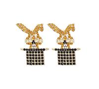 Cute Easter Bunny Rabbit Stud Earrings for Women Dainty Colorful Cubic Zirconia Rabbit Carrot Drop Earrings for Prom Spring Holiday Easter Jewelry, Zinc, No Gemstone