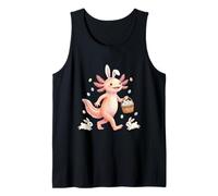 Cute Easter Bunny Rabbit with Eggs Whimsical Axolotl Design Tank Top
