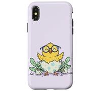 Cute Easter Chick Glasses Egg Cartoon Design Case for iPhone X/XS