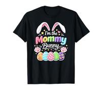 Cute Easter Design I'm The Mommy Bunny Pastel Eggs T-Shirt