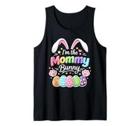 Cute Easter Design I'm The Mommy Bunny Pastel Eggs Tank Top
