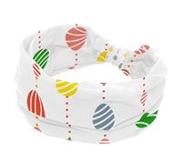 Cute Easter Eggs Bands Pattern Women’s Headbands Elastic Wide Turban Headband Soft Head Bands Non Slip Hairband for Yoga Workout Sport Running