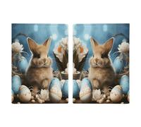 Cute Easter Eggs Rabbit Passport Holder for Women Men PU Leather Passport Travel Wallet with Multiple Pockets