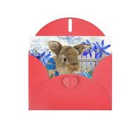 Cute Easter Eggs Rabbit Printing Holiday Happy Birthday Cards Gift With Envelope And Note Tag For Women Men Wife Mom Husband