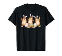 Cute Easter Groundhogs Bunny Ears Eggs Kawaii T-Shirt