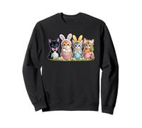 Cute Easter Kittens With Bunny Ears And Eggs Sweatshirt