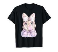 Cute Easter Rabbit Face 2026 Easter Bunny Girl Coquette Bow T-Shirt