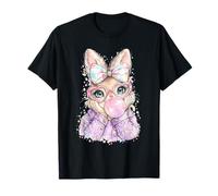 Cute Easter Rabbit Face Bunny Easter Bunny Coquette Bow Girl T-Shirt