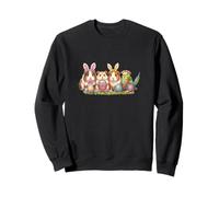 Cute Easter Small Pets Bunny Ears Eggs Pastel Sweatshirt