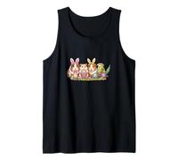Cute Easter Small Pets Bunny Ears Eggs Pastel Tank Top