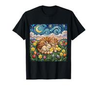 Cute Easter Starry Night Animals Artwork T-Shirt