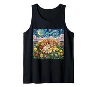 Cute Easter Starry Night Animals Artwork Tank Top