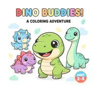 Cute & Easy Dinosaur Coloring Book for Toddlers: Simple, Fun & Adorable Dinosaurs for Kids Ages 2-5 | Big Pictures, Thick Lines & Stress-Free Coloring