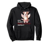 Cute Eat Sleep Steal Hearts Repeat Pit Bull Lover Valentines Pullover Hoodie