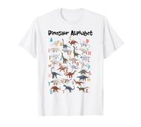 Cute Educational Types Dinosaurs Alphabet A-Z ABC Dino kids T-Shirt