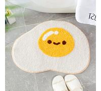 Cute Egg Bathroom Rug 18.8 x 25.6 Bath Rug Non Slip Shower Shaggy Bath Mat Extra Soft Microfiber Water Absorbent Kid Room Carpet, Living Room Bedroom Mat Floor, Egg