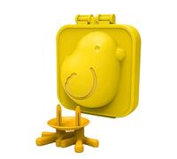 Cute Egg Shaper - 3D Chicken Mold Kawaii Kitchen Tool Funny Yellow Egg Accessories | Silicone Cooker Mold for Hard Boiled Eggs, Ring Mold for Kids, DIY Square Egg Mold