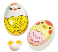 Cute Egg Timer Double Pack - Colour Changing Kitchen Timer for Perfect Soft, Medium & Hard-Boiled Eggs - Ideal Cooking Accessories for Precise Boiling Every Time