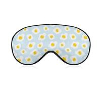 Cute Egg Yolk Blue and White Dots Eye Sleep Mask,Super Soft Eye Masks with Adjustable Strap,Ultimate Sleeping Aid,Blindfold,Relax & Relieve Your Fatigue,Puffy Eyes