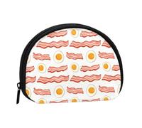 Cute Eggs Bacon Print Coin Purse - Mini Coin Purses for Women, Cute Small Change Purse Coins Pouch
