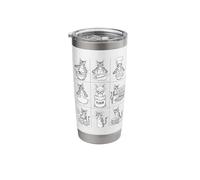 Cute Egyptian Cat Baking Pastry Chef Stainless Steel Insulated Tumbler