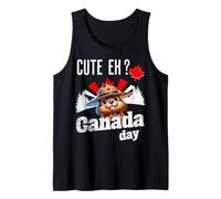 Cute Eh Happy Canada day Flag for Boys girls Kids Toddler Tank Top