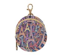 Cute Eiffel Tower Color Cartoon Infants Baby Pacifier Holder Case with Zipper and Clip Coin Purse Wallet, Baby Essentials