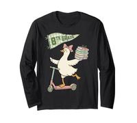Cute Eighth Grade Back to School Duck Student Design Long Sleeve T-Shirt