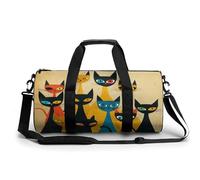 Cute Elephant_80395810 Gym Bag Small Travel Duffle Bag with Compartment Carry On Weekender Bag for Women Men, A Group of Cats, 17.7in/9in/9in