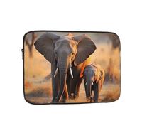 Cute Elephant Baby and mom Laptop Case 13 inch, TSA Laptop Sleeve Shockproof Protective Notebook Case Water Resistant Computer Carrying Cover Briefcase Handbags Men Women Computer Bag