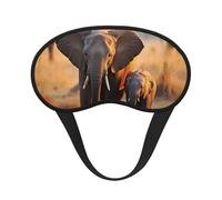 Cute Elephant Baby and mom Sleep Mask for Men Women Blackout Eye Masks for Sleep, Relaxing Zero Pressure Night Blindfold Soft Breathable Eye Cover for Travel, Night Work, Nap, Office