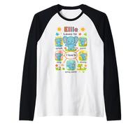 Cute Elephant Ellie Splash Paint Sing Stomp Play Raglan Baseball Tee