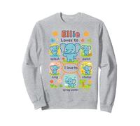 Cute Elephant Ellie Splash Paint Sing Stomp Play Sweatshirt