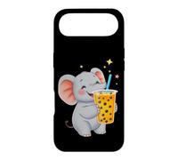 Cute Elephant Enjoying Boba Bubble Tea Drink Case for iPhone Air