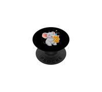 Cute Elephant Enjoying Boba Bubble Tea Drink PopSockets Adhesive PopGrip