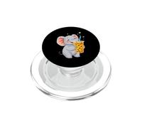 Cute Elephant Enjoying Boba Bubble Tea Drink PopSockets PopGrip for MagSafe