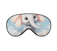 Cute Elephant Eye Mask for Women & Men, Breathable & Adjustable Eye Cover, Ultra Soft Sleep Mask, Lightweight Travel Blindfold for Airplane, Nap, Night Sleeping