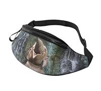 Cute Elephant Fanny Pack for Bum Bag with Headphone Jack and Pockets Adjustable Belt for Outdoors Workout Hiking