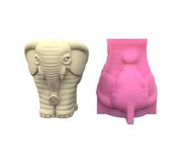 Cute Elephant Gypsum Silicone Mold Concrete Flower Pots Vase Plaster Cement Pen Holder Molds Planter