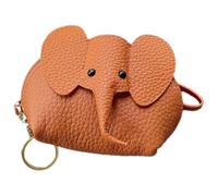 Cute Elephant Handheld Coin Purse, Genuine Leather Change Pouch for Women | Compact Portable Design, Soft Touch, Cartoon Style, Multi Use, Small Size, Novelty Gift for Ladies