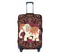 Cute Elephant Mandala Travel Luggage Cover Spandex Suitcase Protector Bag,Cute Elephant Mandala Dust-Proof Fits 18-32 Inch Luggage, Suitcase Sleeve for Kid and Adult,Large