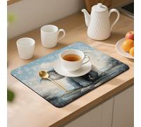 Cute Elephant Play Bubbles Desk Mat Washable Table Protector Waterproof Table Cover Protector Desk Placemats Heat Resistant Non-Slip Desks Cover for Desktop, Coffee Dining Tables 40x30cm