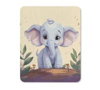 Cute Elephant Rubber Mouse Pad | Premium Square Mouse Mat with Non-Slip Base, Smooth Tracking Desk Pad for Laptops Desktops Work Equipment Daily Use Moments