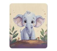 Cute Elephant Rubber Mouse Pad | Premium Square Mouse Mat with Non-Slip Base, Smooth Tracking Desk Pad for Laptops Desktops Work Equipment Daily Use Moments