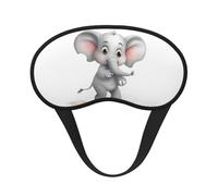 Cute Elephant Sleep Mask for Side Sleepers: Blackout Eye Masks for Sleeping - Soft Breathable Soft Eye Shade Cover for Travel - Adjustable Night Blindfold for Men Women Gifts
