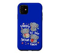 Cute Elephant Students Back To School Happy To See Your Face Case for iPhone 11
