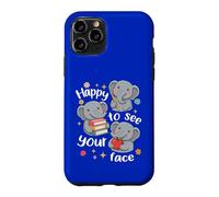 Cute Elephant Students Back To School Happy To See Your Face Case for iPhone 11 Pro