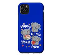 Cute Elephant Students Back To School Happy To See Your Face Case for iPhone 11 Pro Max