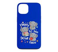 Cute Elephant Students Back To School Happy To See Your Face Case for iPhone 13